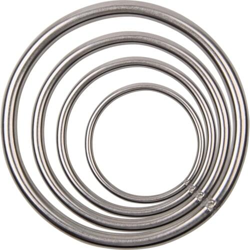 60mm-120mm Diameters Stainless Steel Welded O round Rings welding loop for fishing tackle Marine Boat Yoga Hanging Rings