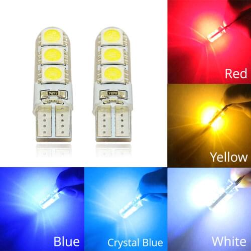 10X Auto LED 194 501DC 12V Canbus 6SMD 5630 Silicone Lights Cob Marker Tail Light Side Wedge Led Parking Fog Auto Lamp day light