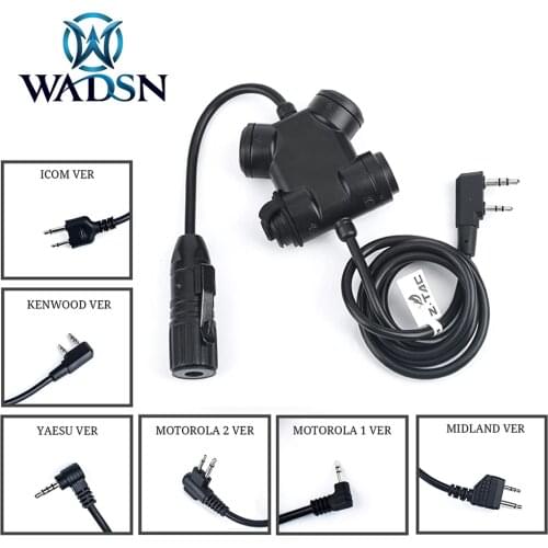 WADSN Tactical ZSILYNX CLARUS PTT for Z-tac Headset Hunting Headphone Radio Push to Talk Kenwood Midland Icom Yaesu Motorola