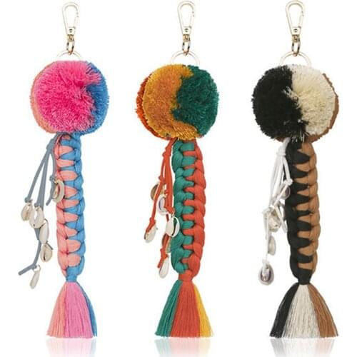 Three Styles Ocean Wind Shell Conch Keychain DIY Selling New Products Couple Key Pendant