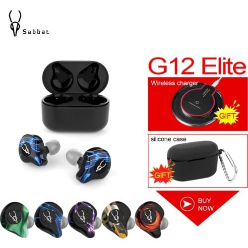 Sabbat G12 Elite Wireless TWS Earphones BT 5.0 Gaming Music Noise Reduction Earphones With Mic 6D Soundscape G12 Headset