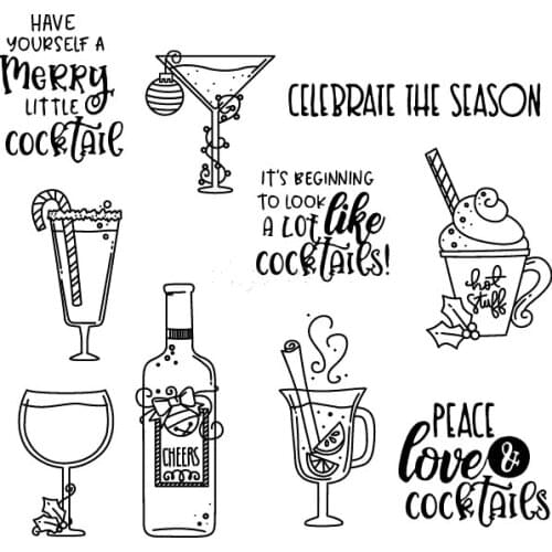 Merry/Transparent Clear Stamps for DIY Scrapbooking/Card Making/Kids Christmas Fun Decoration Supplies