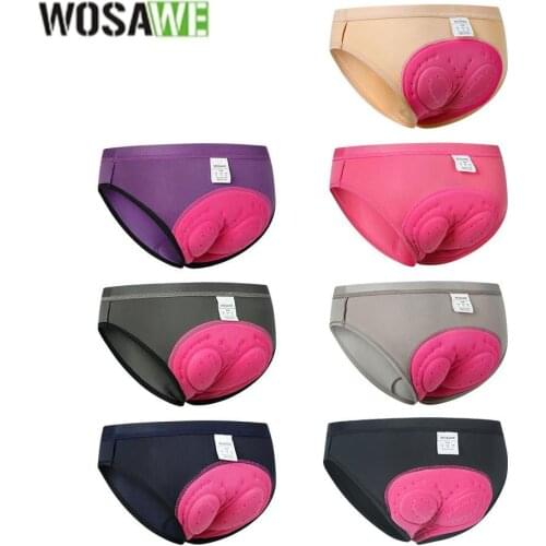 WOSAWE Women Cycling Shorts Padded MTB Bike Tights Pattern Riding Sports Breathable Compression Underwear Bicycle Underpants