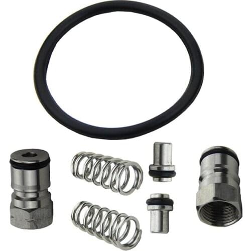 1 Set Stainless Cornelius Type Keg Ball Lock Post & Poppet Female Thread Gas + Liquid 19/32"-18& Keg Seal Replacement Kit O-ring