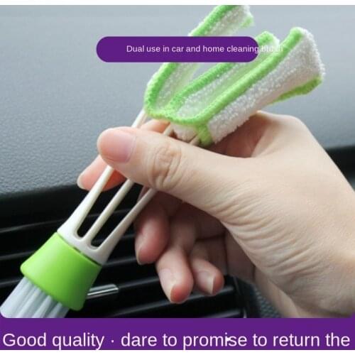 17.5*2.5*3cm Car Air Conditioner Vent Brush Microfibre Car Grille Cleaner Auto Detailing Brush Car-styling Auto Accessories1pcs