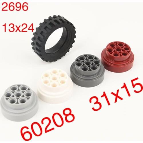2pcs High-tech building blocks 60208 Wheels 31*15 88516 2696 Tires 13*24 MOC Parts Accessories Bricks