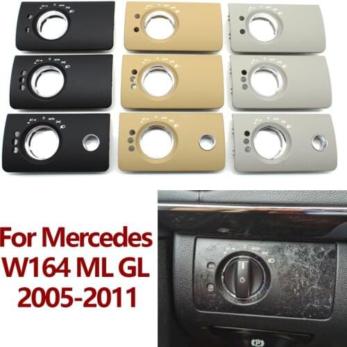 Car Interior Accessories Head Lamp Headlight Switch Button Cover Trim For Mercedes Benz W164 ML GL 300 350 450 500 2005-2011