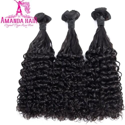 Amanda Double Drawn Hair Fumi Deep Curl Brazilian Virgin Hair Natural Color Unprocessed Virgin Human Hair 100g/piece Full End