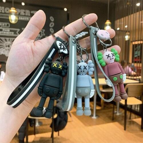 7cm pvc se-same street kaw keychain key ring Pendant Key Holder plush Figure toy