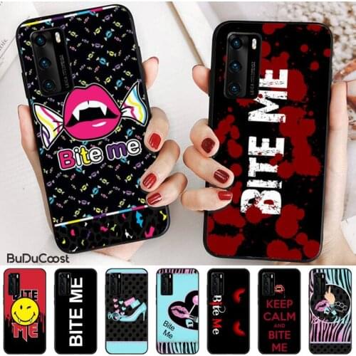 Bite Me Lip Art Design Phone Case For Huawei P20 P30 P20Pro P20Lite P30Lite Psmart P10 P40 pro