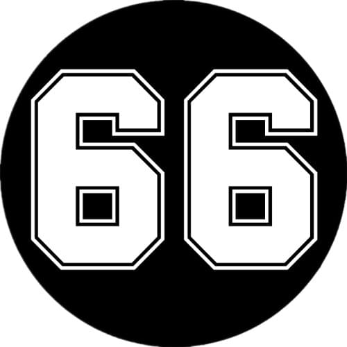 CS-10261# Vinyl Decal Figure Number 66 Car Sticker Waterproof Auto Decors on Truck Bumper Rear Window