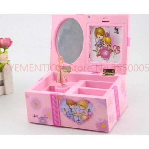Girl Music Box Childrens Musical Jewellery Box Rectangle with Pink Ballerina Alice in Wonderland music box jewelry box 3pcs
