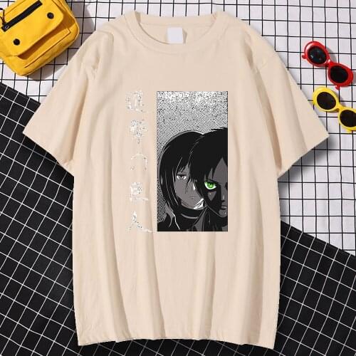 Attack On Titan Japan Anime Printed T Shirt Man Fashion All-Match T Shirt Retro Comfortable Top Aesthetic Oversized Mens T Shirt