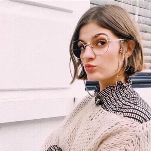 Hotsale Metal Double C Letters Glasses/Sunglasses Chain Fashion Female Designed Metal Anti-Slip Rope Gold/S