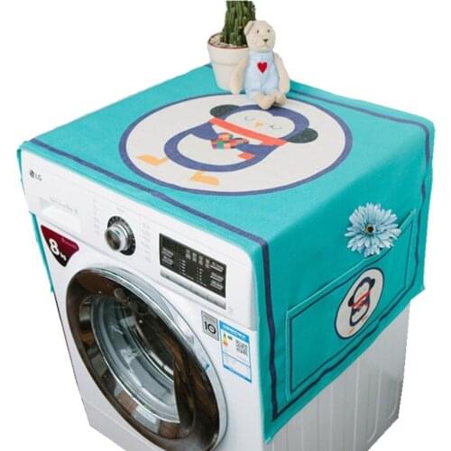 Cotton Linen Refrigerator Organizer Dust Covers Home Cleaning Nordic Platen Washing Machine Cover Fridge