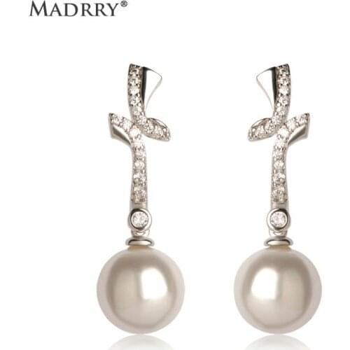 Madrry Women's Silver Earrings