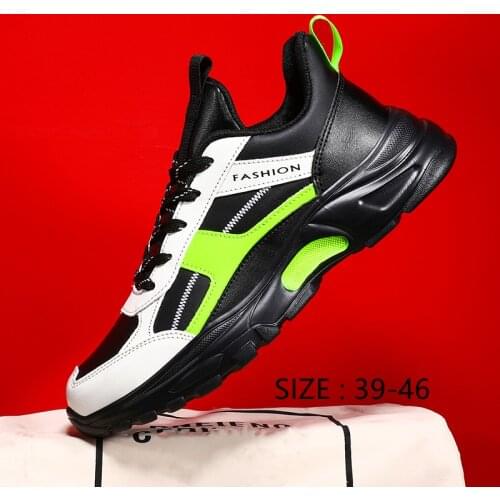 Plus Size Mens Shoes Casual Men Sneakers PU Leather Lightweight Running Shoes Zapatillas Hombre Sports Shoes For Male Size 46 47