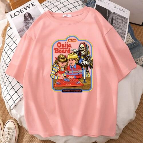 My First Ouija Board Print Women T Shirts Fashion Regular Sleeves Tshirts Hip Hop Crewneck Tops Creative S-XXXL Womens T-Shirts