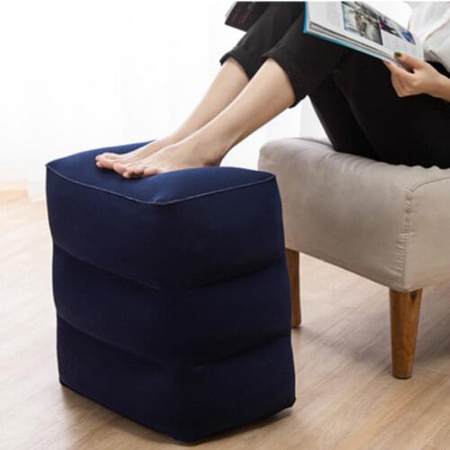 Inflatable portable travel footstool pillowcase aircraft train childrens bed mats plane train bed body mat pillow WF910405