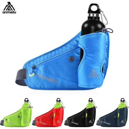 Running Fanny Pack with Water Bottle Holder Men Women Waist Belt Bag Money Phone Holder Pouch Bags for Travelling Hiking Walking