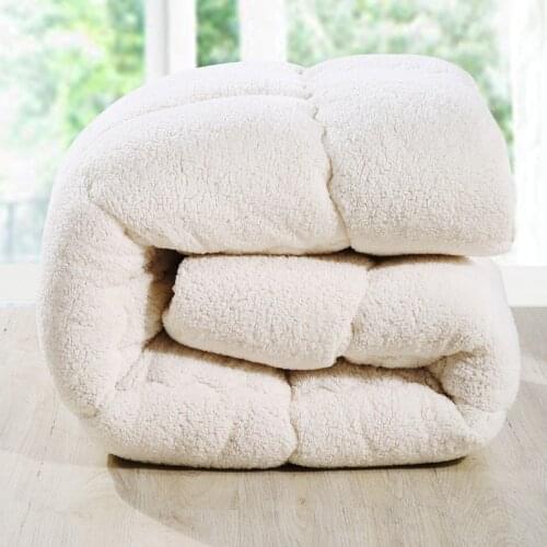 Camelhair warm winter wool quilt thicken comforter/duvet/blanket Lamb Down Fabric filling king queen size double Cashmere