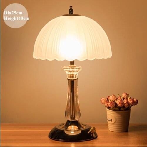 Modern minimalist white frosted glass Table Lamps Europe classic fashion dimming E27 bedside lamp for desk&narrow table ZLTD005