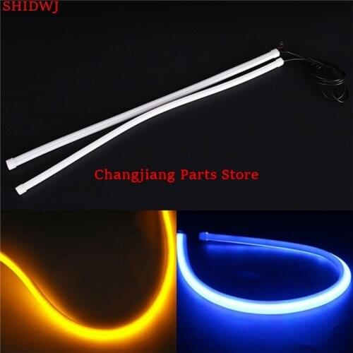 30CM DRL Flowing LED strip car Running light Angel Eyes LED Tube Strip Daytime Running Lights Flexible LED