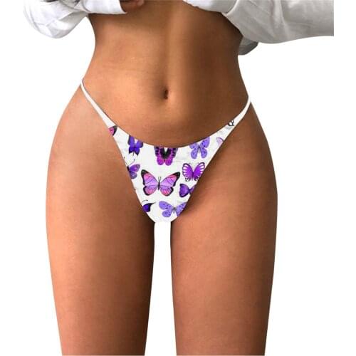 New Printed Print Sexy Thong Seamless Panties Hot T Pants Panties Low Waist Cotton Women Thong Sexy Panties String Briefs