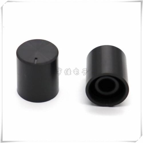 10 Pieces 14.5×16.5MM black plastic flower shaft knob potentiometer knob audio volume adjustment knob cap