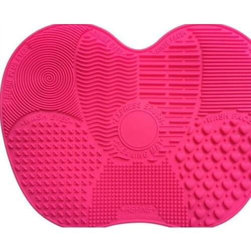 10pcs Small Size Makeup Brush Cleaner Pad Washing Scrubber Soft Cleaning Mat Silicone Tool