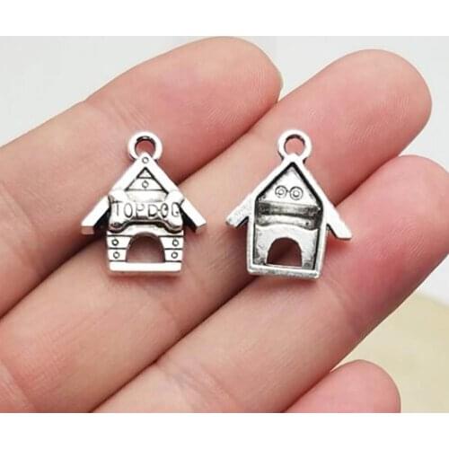 30pcs/lot--20x16mm, Antique silver plated top dog charms,DIY supplies, Jewelry accessories