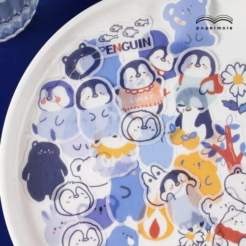 40 pcs/lot Kawaii penguin rabbit Label Stickers Decorative Stationery Stickers Scrapbooking Diy Diary Album Stick Label