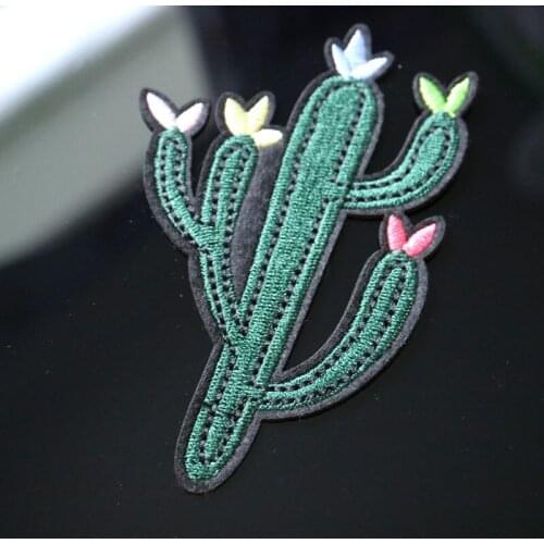 6pcs/set embroidery cactus patches for clothing Embroidered iron on parches for clothes Sewing applique parches