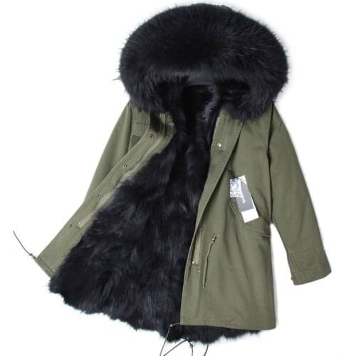 7XL Men Causal Parkas Winter Racoon Dog Fur Lining Warm Clothing Male Long Fur Parkas Racoon Dog Fur Hood Jacket Real Fur