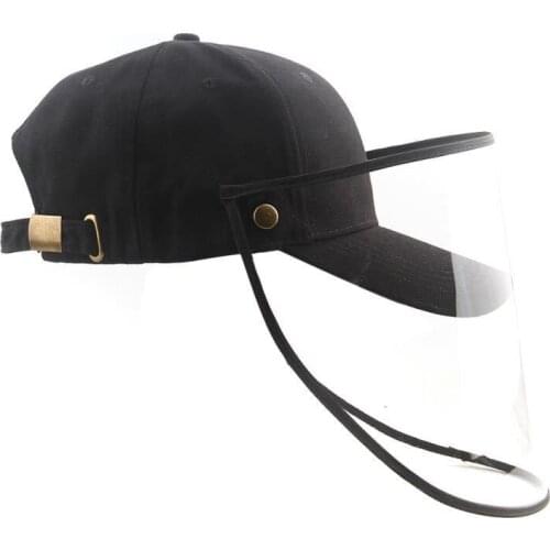 Hot Unisex Baseball Cap With Baffle Stop-spit Stop-saliva Stop-droplets Cap Outdoor Sun-block Baffle Cap Protective Cap