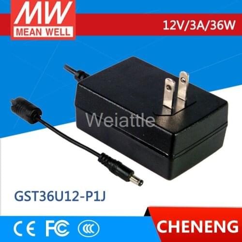 MEAN WELL original GST36U12-P1J 12V 3A meanwell GST36U 12V 36W AC-DC High Reliability Industrial Adaptor