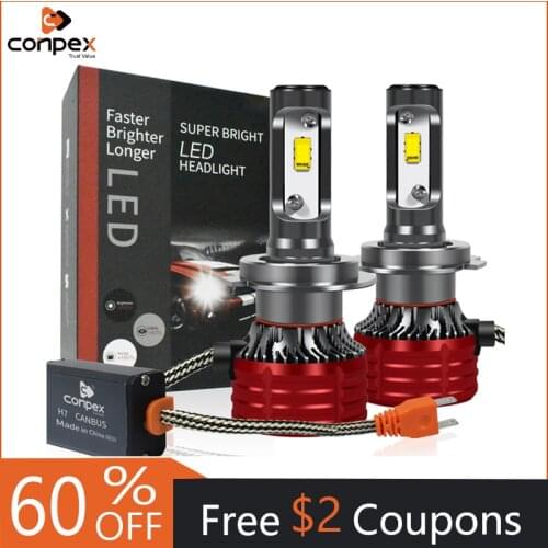 Conpex H1 H11 H4 H7 Led Headlight Bulb For Auto H8 H9 9005 9006 9012 Car Lights High Low Beam HB3 HB4 Headlamp Universal 6400LM