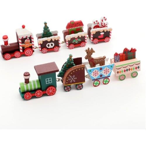 Wooden Christmas Train Merry Christmas Decorations for Home Christmas Ornament 2020 Xmas Gifts New Year 2021 Navidad