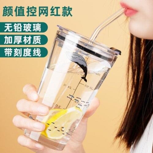 Outing Travel Milk Tea Cup Summer Drinking Water Cup Korean Female Water Cup Female Summer Water Bottle with Straw