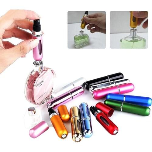 5ml Travel Mini Container Aluminum Refillable Perfume Spray Atomizer Portable Cosmetic Containers Portable Perfume Bottle