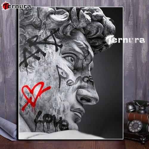 Portrait Full Square Round Drill DIY Diamond Painting David Sculpture Art Mosaic Embroidery Full Display Rhinestone Cross Stitch