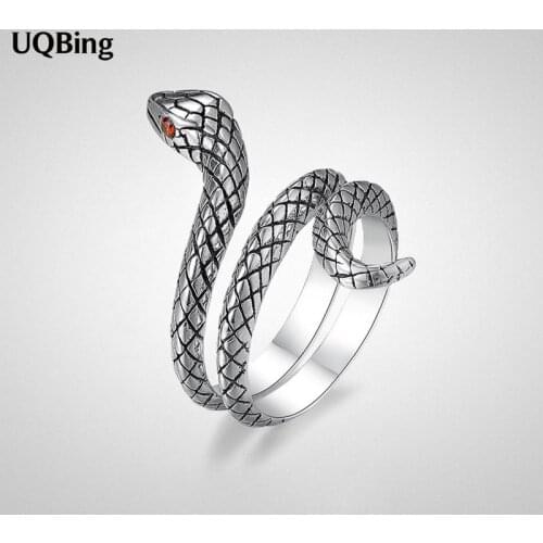 Free Shipping Snake 925 Sterling Silver Ring Women Jewelry Gift Finger Open Rings Anillo Anel De