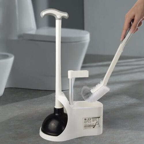Creative Cleaning Toilet Brush Plunger Set Eco Friendly Toilet Brush Holder Household Escobilla Wc Bathroom Products DF50MTS