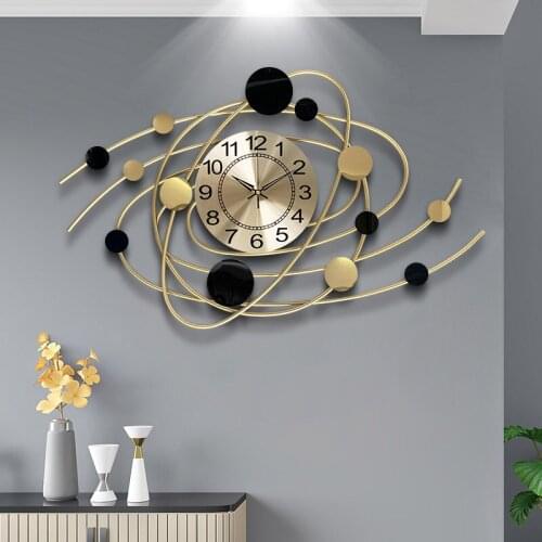 Fashion lightweight luxury clock living room home decoration clock simple Nordic wall clock living room decoration