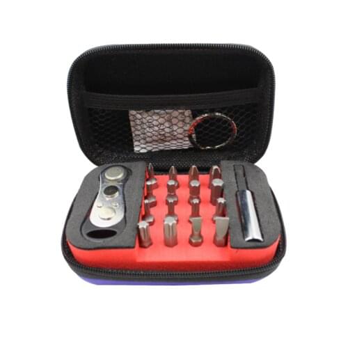 Mini Ratchet Wrench Kit,Multi Tool Ratcheting Screwdriver Multifunction Hex Screwdriver Bit Set for Bike Motorcycle