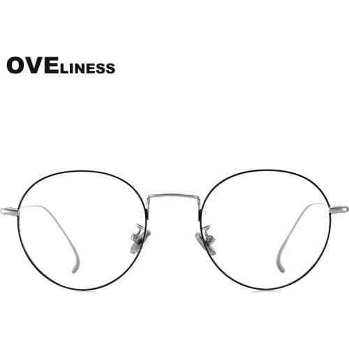 Fashion Round Glasses Frame for Women Men Optical Retro eyeglasses frames Myopia Prescription eye glasses full Metal eyewear