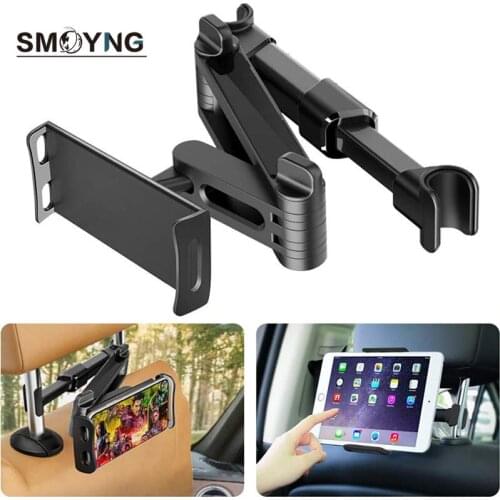 Car Headrest Mounting Tablet Stand Car Rear Seat Tablet Headrest Stand Universal 360 Rotating Adjustable for All 4-14 tablet