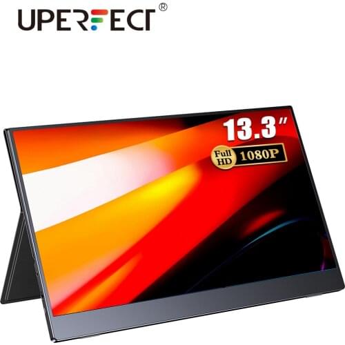 UPERFECT 13.3 Inch FHD 1080P Portable Monitor 450cm/d Brightness USB Second Screen For Laptop Desktop Cellphone HUAWEI Samgsung