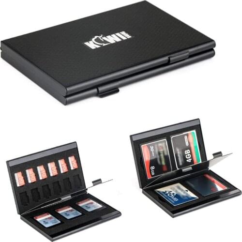 Durable Portable Metal Memory Card Case Holder Storage for SD Micro SD SDXC SDHC CF TF NS Game Card with 3M Adhesive Protection