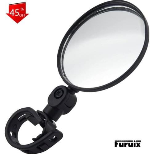 1 Pieces Bike Mirror Adjustable Bicycle Mirrors Shockproof Wide Angle Acrylic Convex Safety Mirror for Most Mountain Road Bike